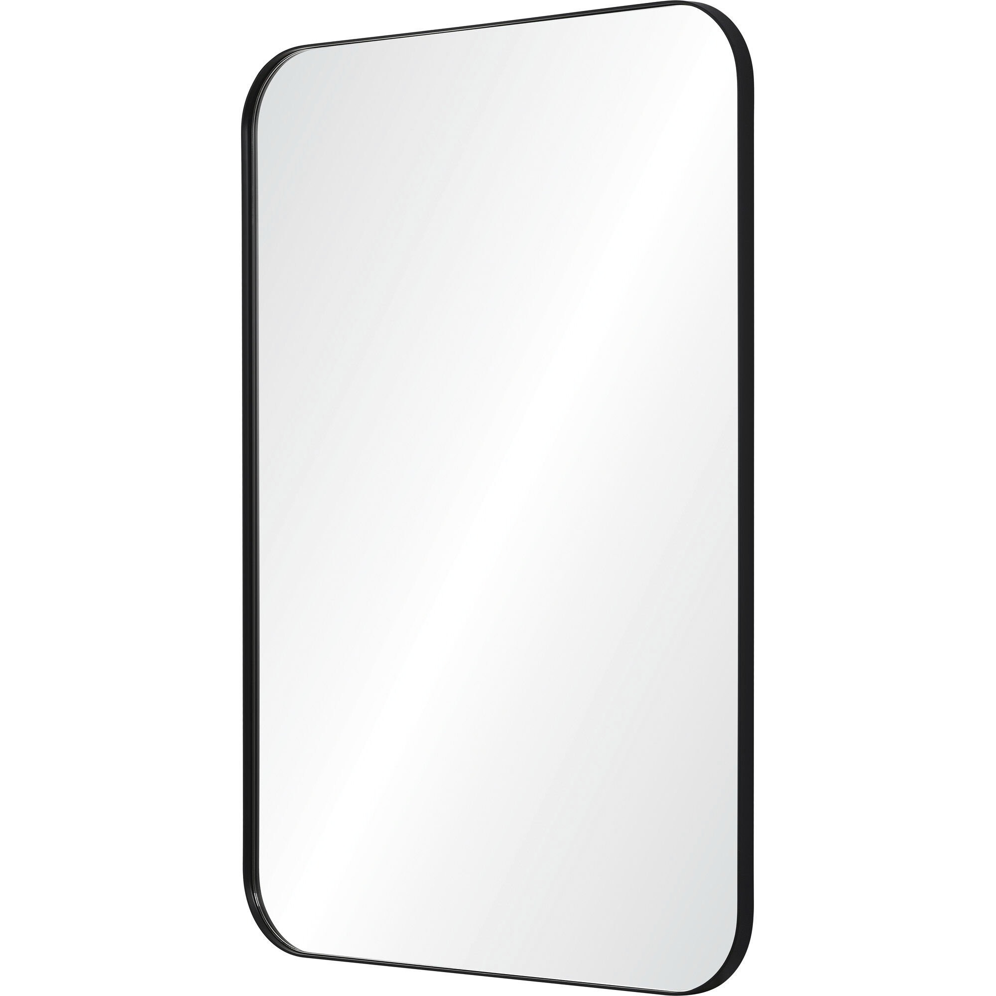 Glencoe 36 X 24 inch Matte Black and Clear Mirror