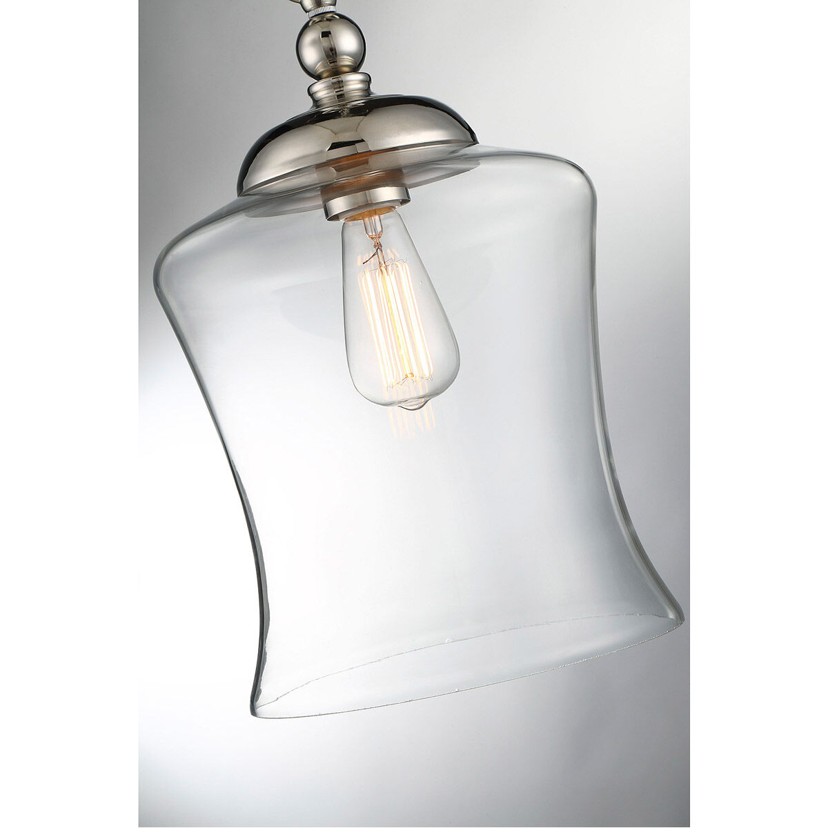 Modern 1 Light 9.75 inch Polished Nickel Mini-Pendant Ceiling Light