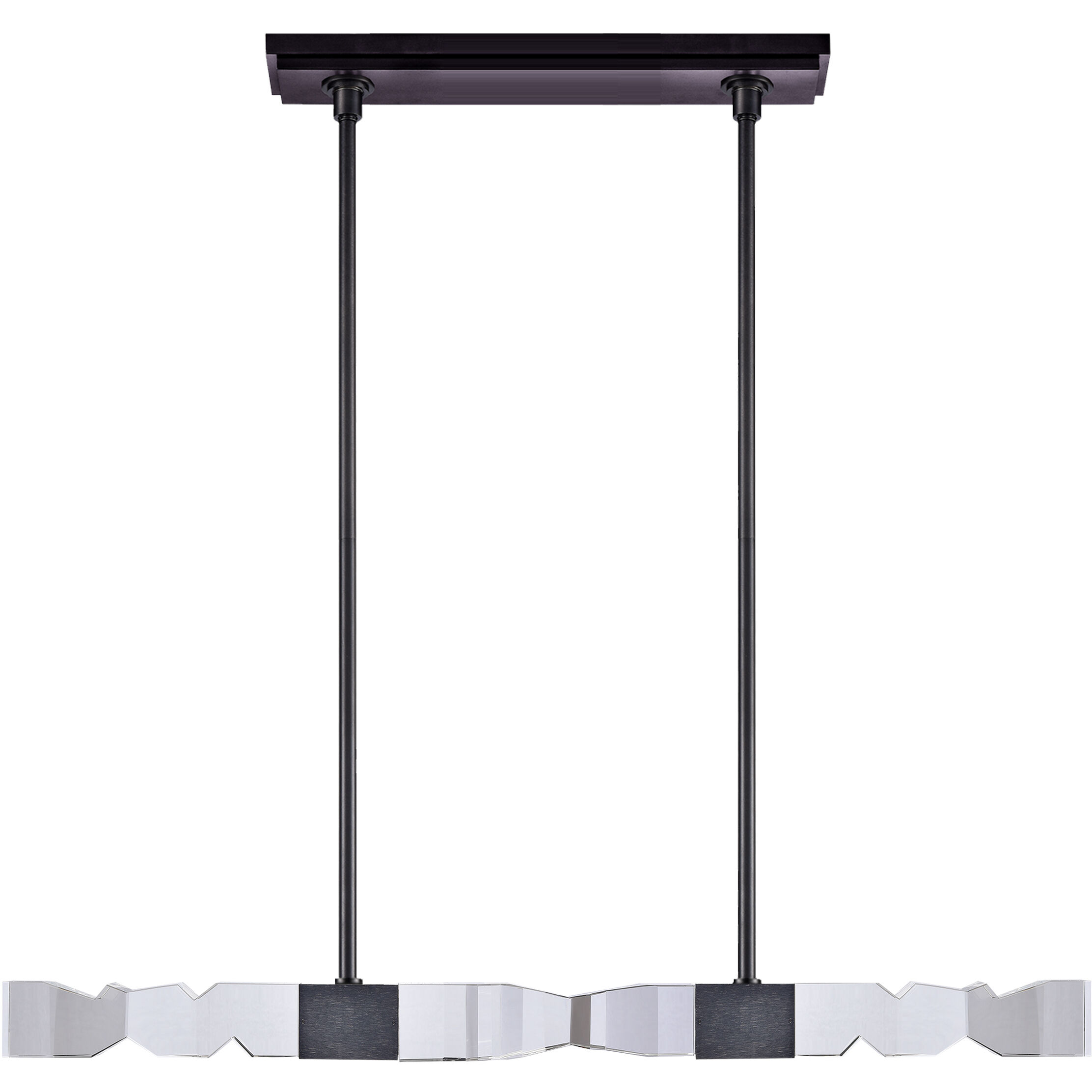 Mamadim 4 Light 49.25 inch Satin Brushed Black Linear Pendant Ceiling Light