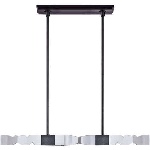 Mamadim 4 Light 49.25 inch Satin Brushed Black Linear Pendant Ceiling Light