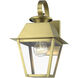 Wentworth 1 Light 12.5 inch Natural Brass Outdoor Small Wall Lantern