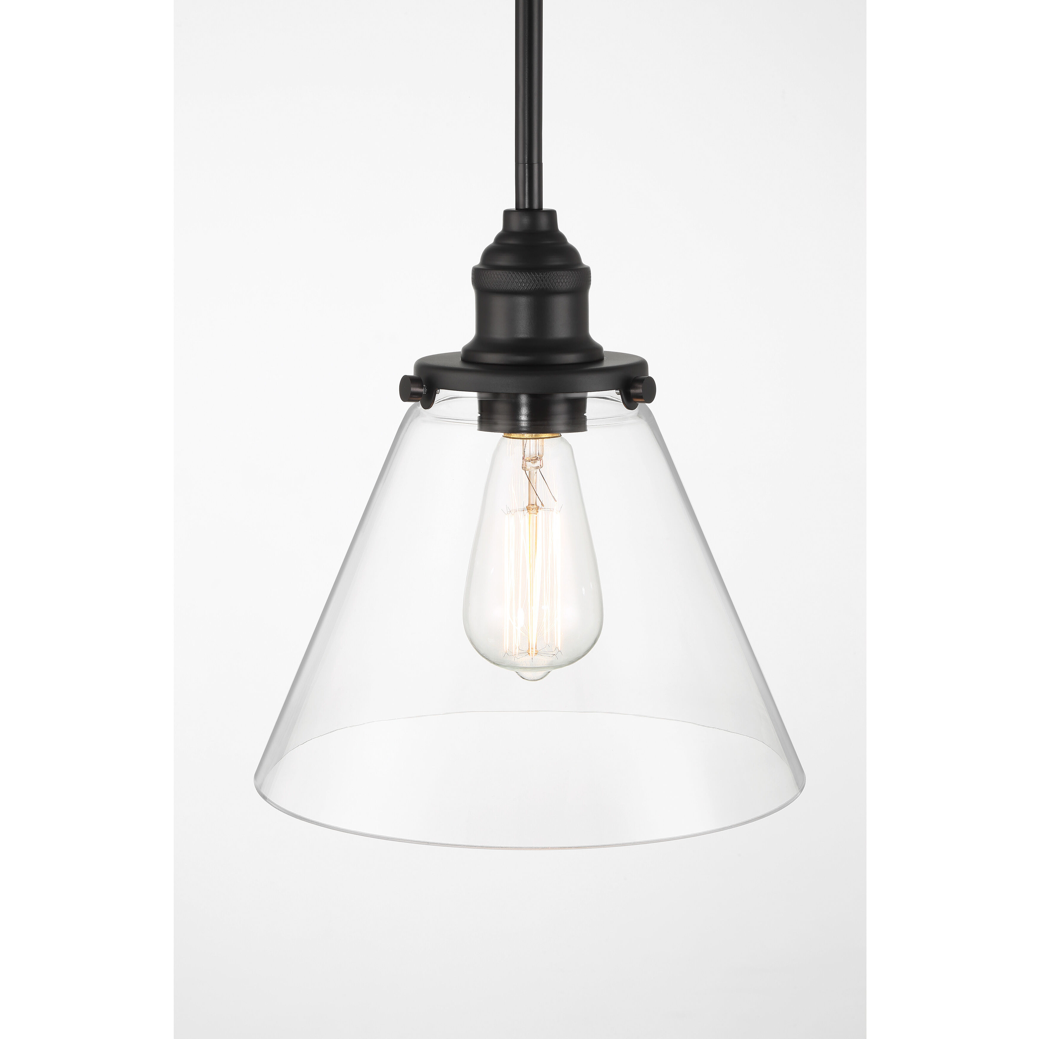 Barwell 1 Light 10 inch Coal Black Mini Pendant Ceiling Light