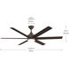 Solen 65 inch Satin Natural Bronze Ceiling Fan