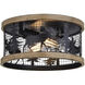 Kodiak LED 12 inch Black and Burnished Teak Flush Mount Ceiling Light
