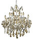 Maria Theresa 13 Light 27 inch Chrome Dining Chandelier Ceiling Light in Golden Teak, Royal Cut