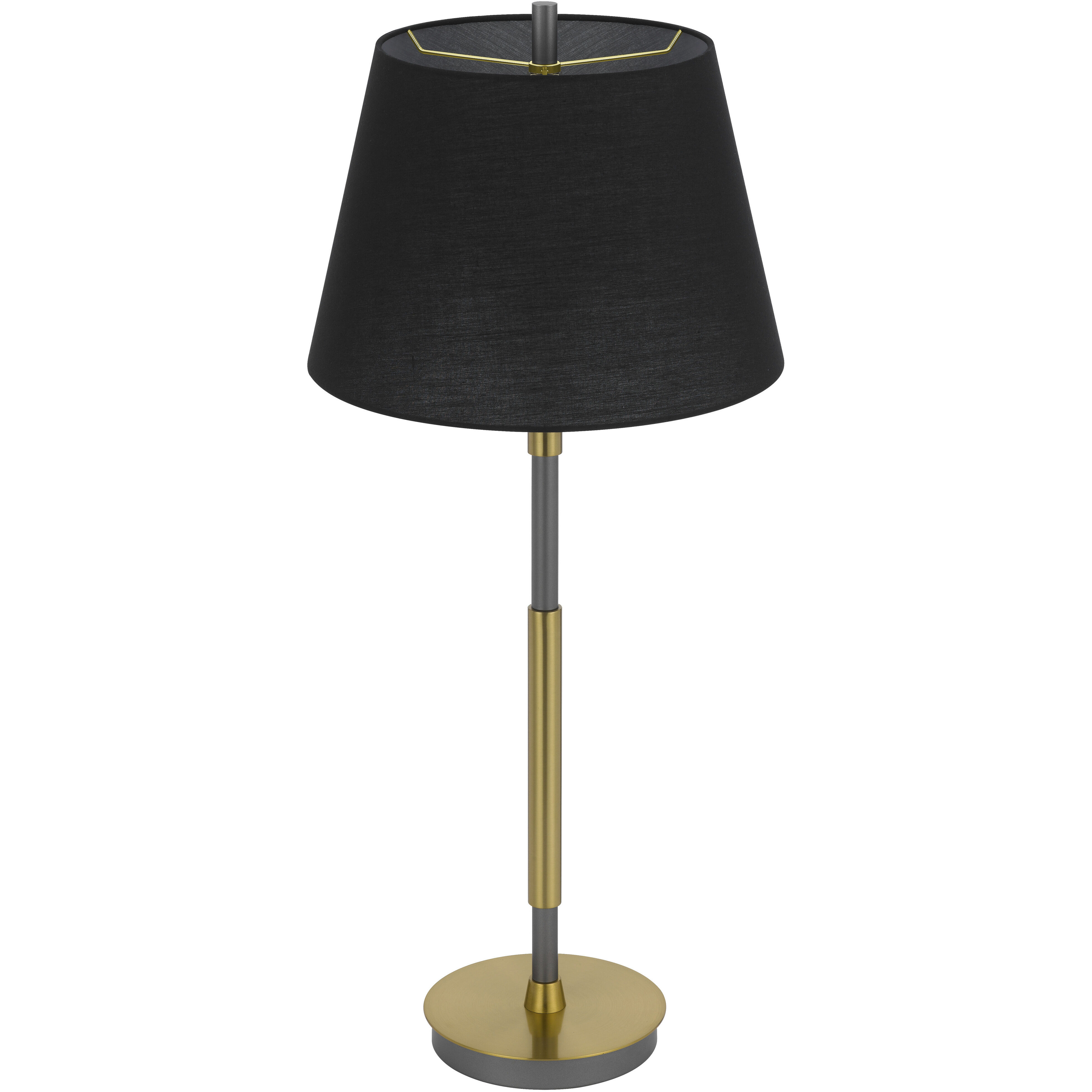 Ciudad 30 inch 100.00 watt Antique Brass and Silver Grey Table Lamp Portable Light in Anitque Brass / Silver Grey