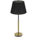 Ciudad 30 inch 100.00 watt Antique Brass and Silver Grey Table Lamp Portable Light in Anitque Brass / Silver Grey