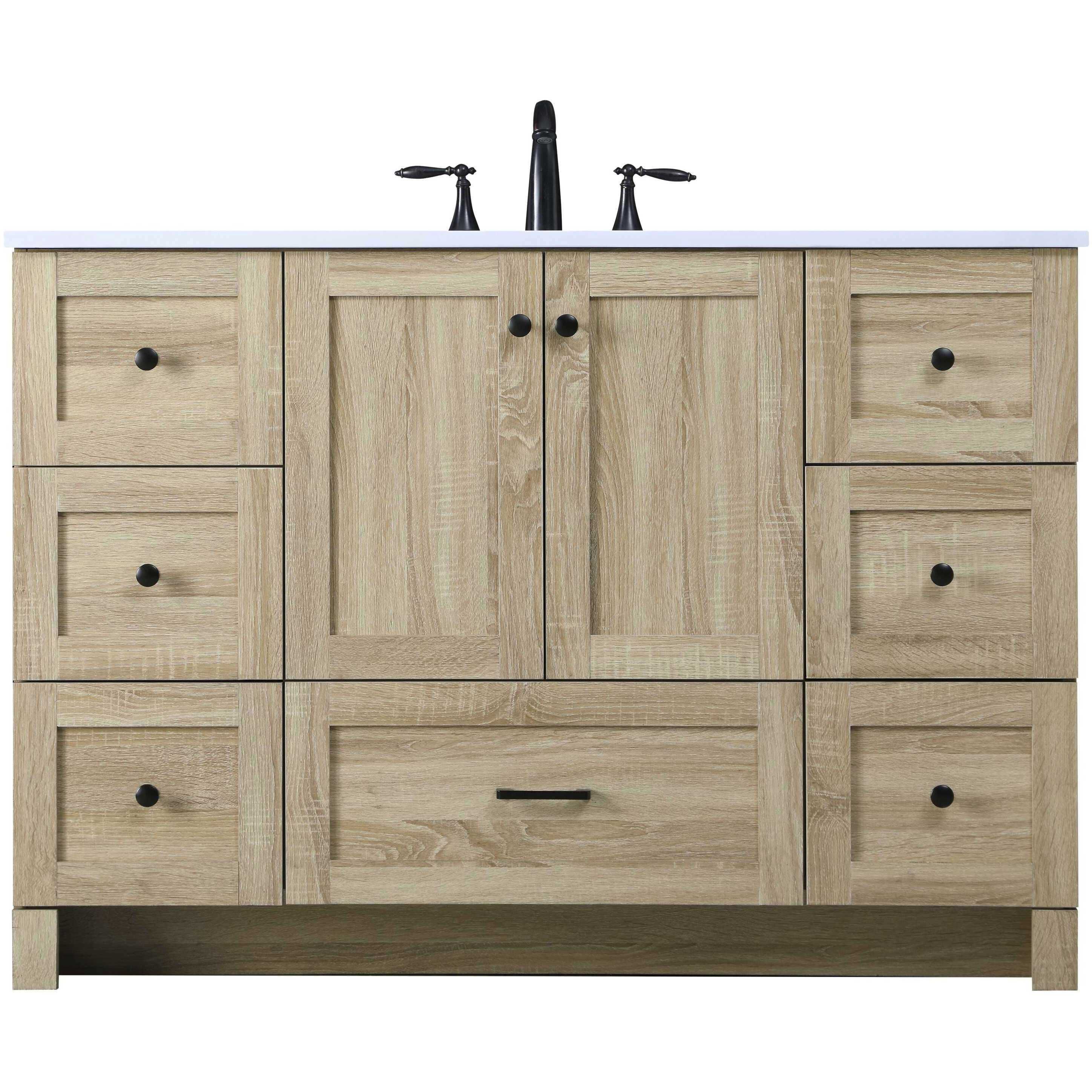 Soma 48 X 34 inch Mango Wood Bathroom Vanity Cabinet
