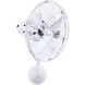 Matthews-Gerbar Bruna Parede 21 inch Gloss White Directional Wall Fan, Matthews-Gerbar