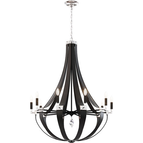 Crystal Empire 10 Light Grizzly Black Chandelier Ceiling Light in Radiance