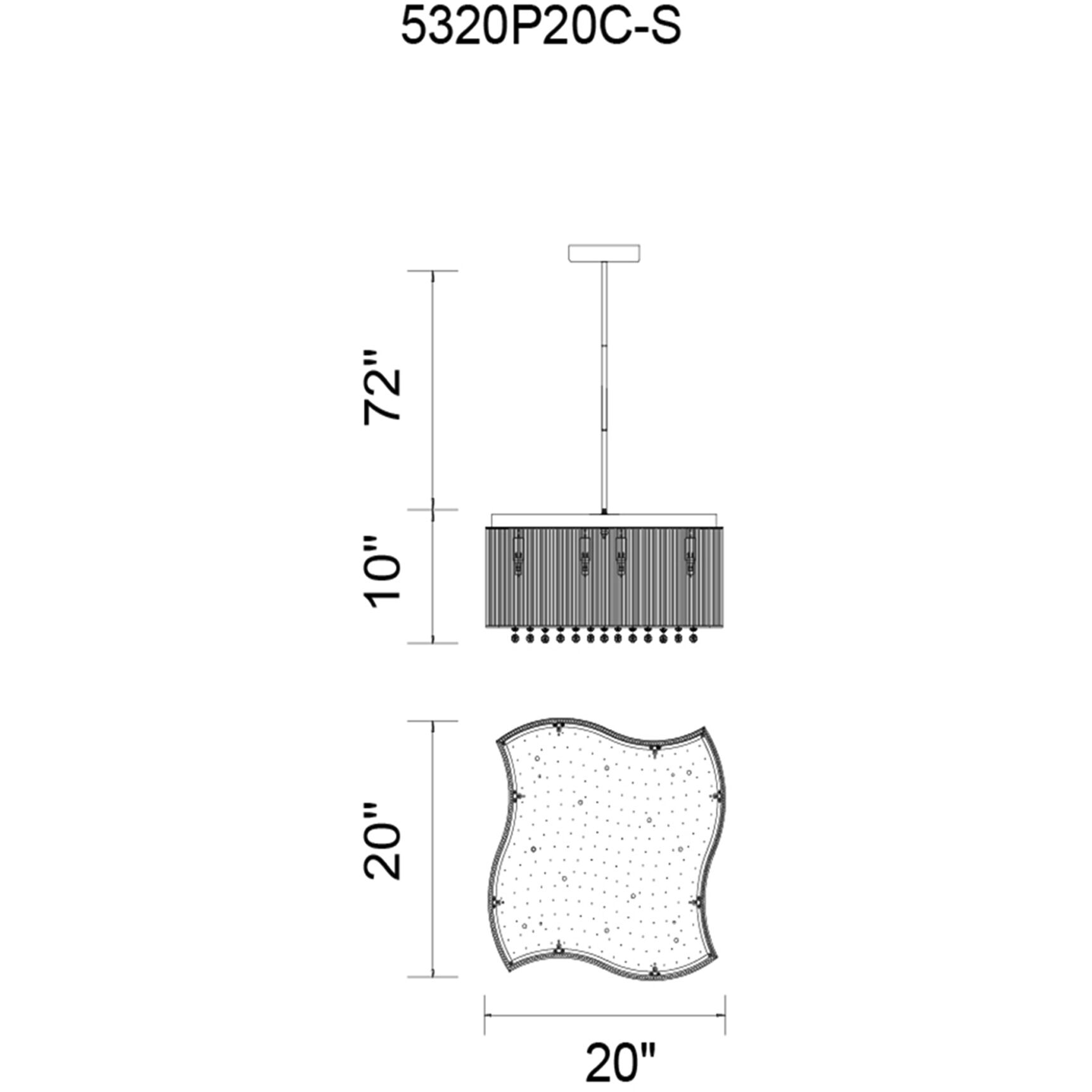 Elsa 10 Light 20 inch Chrome Island/Pool Table Light Ceiling Light