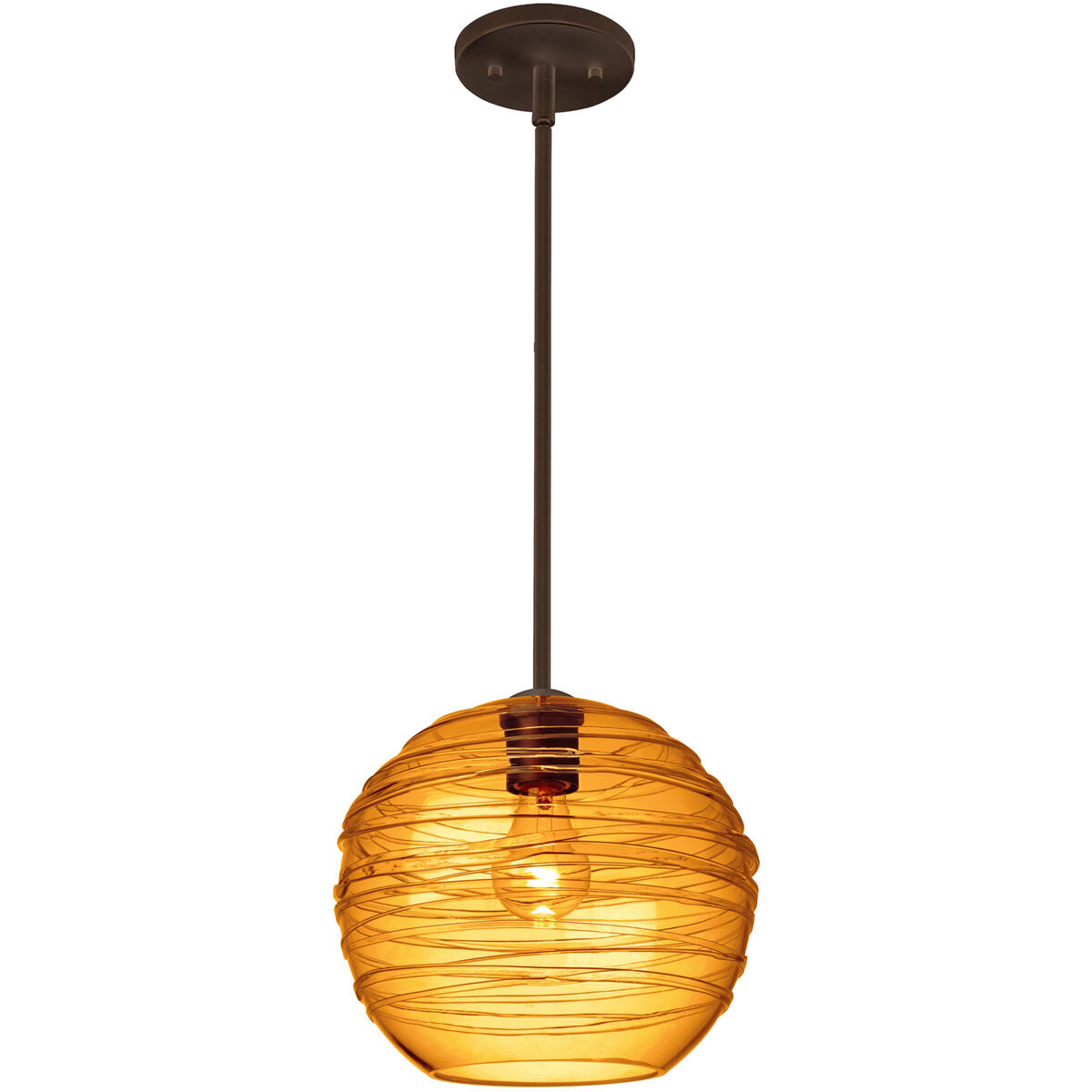 Wave 10 1 Light Bronze Stem Pendant Ceiling Light