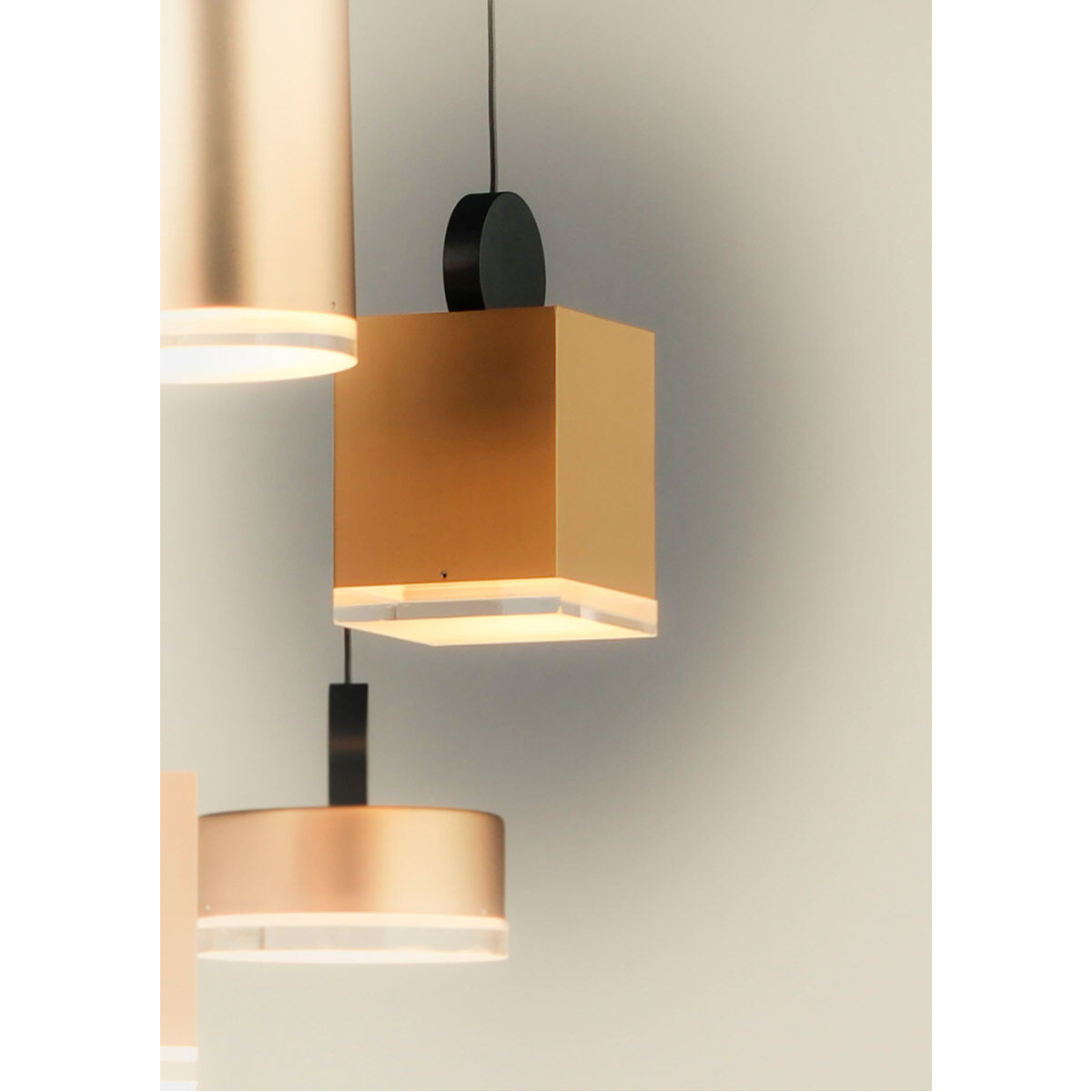 Nob LED 3.5 inch Black and Gold Single Pendant Ceiling Light