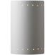 Ambiance Cylinder 1 Light 12.5 inch Bisque Outdoor Wall Sconce, Large