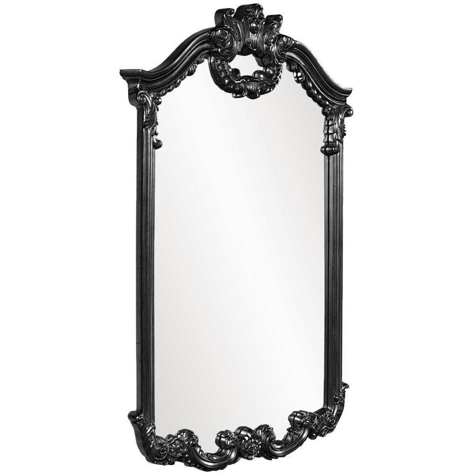 Roman 51 X 32 inch Black Wall Mirror 