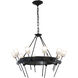 Echo 10 Light 32.2 inch Black Chandelier Ceiling Light