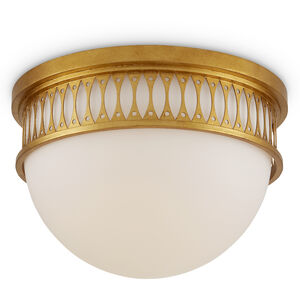 Lola 1 Light 16.25 inch Contemporary Gold Leaf/Painted Contemporary Gold Flush Mount Ceiling Light, Bunny Williams Collection