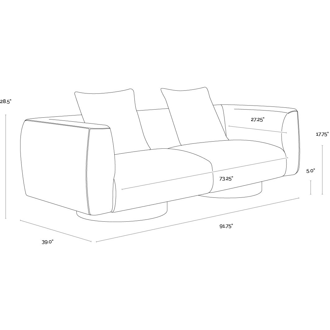 Mattis Santa Cruz Oatmeal Sofa