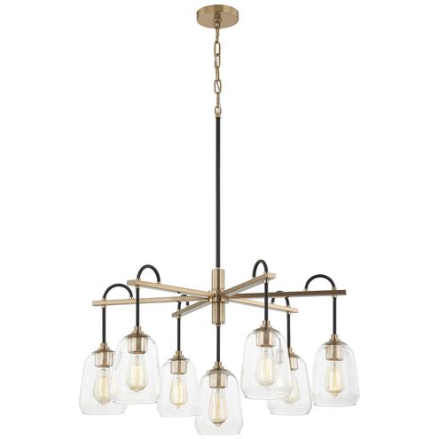 Fusion Collection - Arcwell Family 32 inch Matte Black Chandelier Ceiling Light