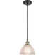 Ballston Arietta LED 8 inch Black Antique Brass Pendant Ceiling Light, Ballston