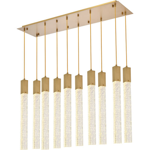 Weston 10 Light 42 inch Satin Gold Pendant Ceiling Light