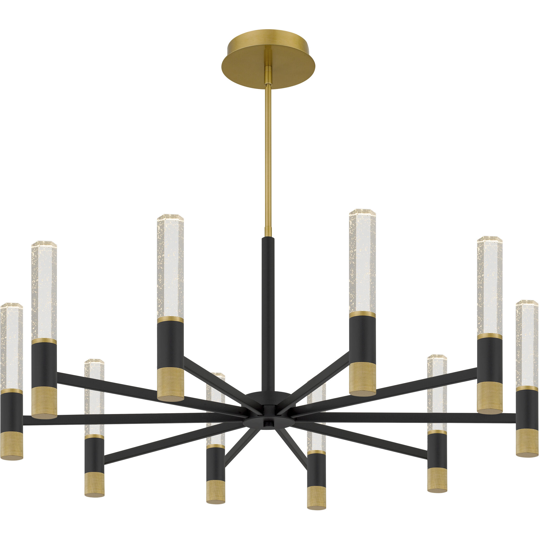 Davies 10 Light 40 inch Brushed Gold Chandelier Ceiling Light