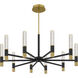 Davies 10 Light 40 inch Brushed Gold Chandelier Ceiling Light