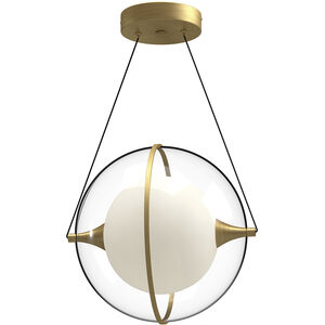 Aries 12.13 inch Brushed Gold Pendant Ceiling Light