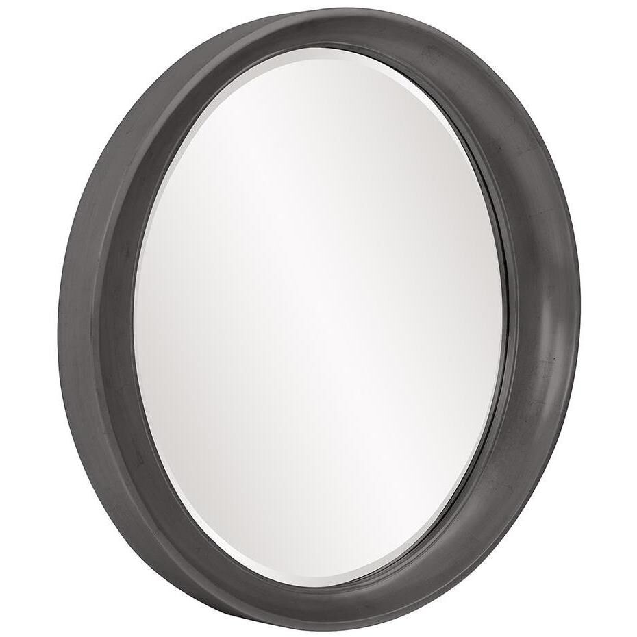 Ellipse 39 X 35 inch Glossy Charcoal Wall Mirror