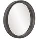 Ellipse 39 X 35 inch Glossy Charcoal Wall Mirror