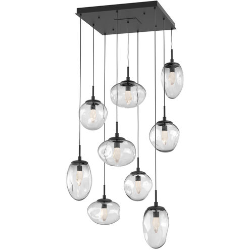 Cosmos LED LED 32 inch Matte Black Chandelier Ceiling Light, Square Multi-Port