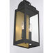 Calandra 2 Light 18 inch Sand Coal Black and Legacy Brass Outdoor Wall Lantern