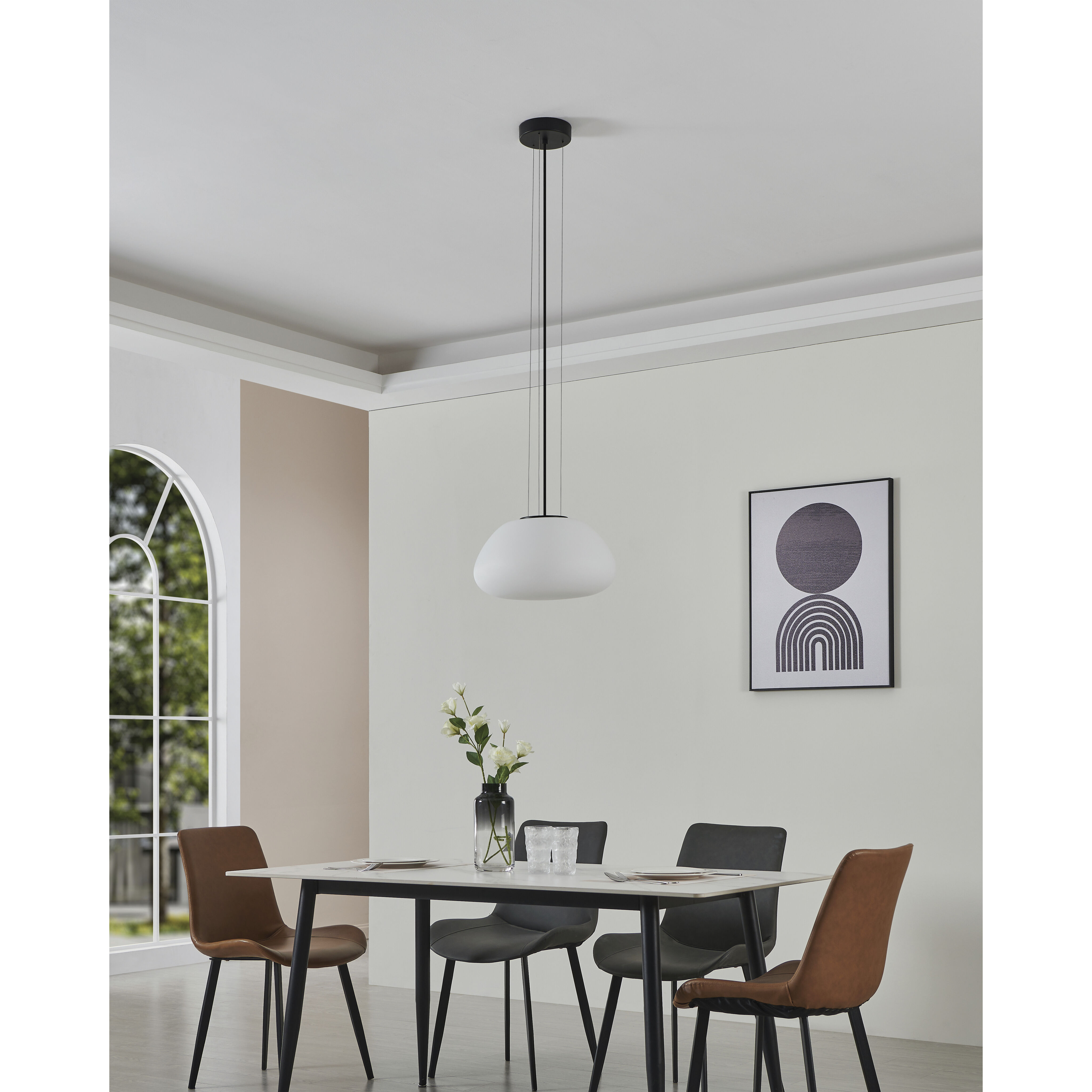 Balmes 1 Light 16.34 inch Black Pendant Ceiling Light
