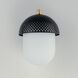 Perf Outdoor 1 Light 11 inch Black / Gold Outdoor Wall Mount