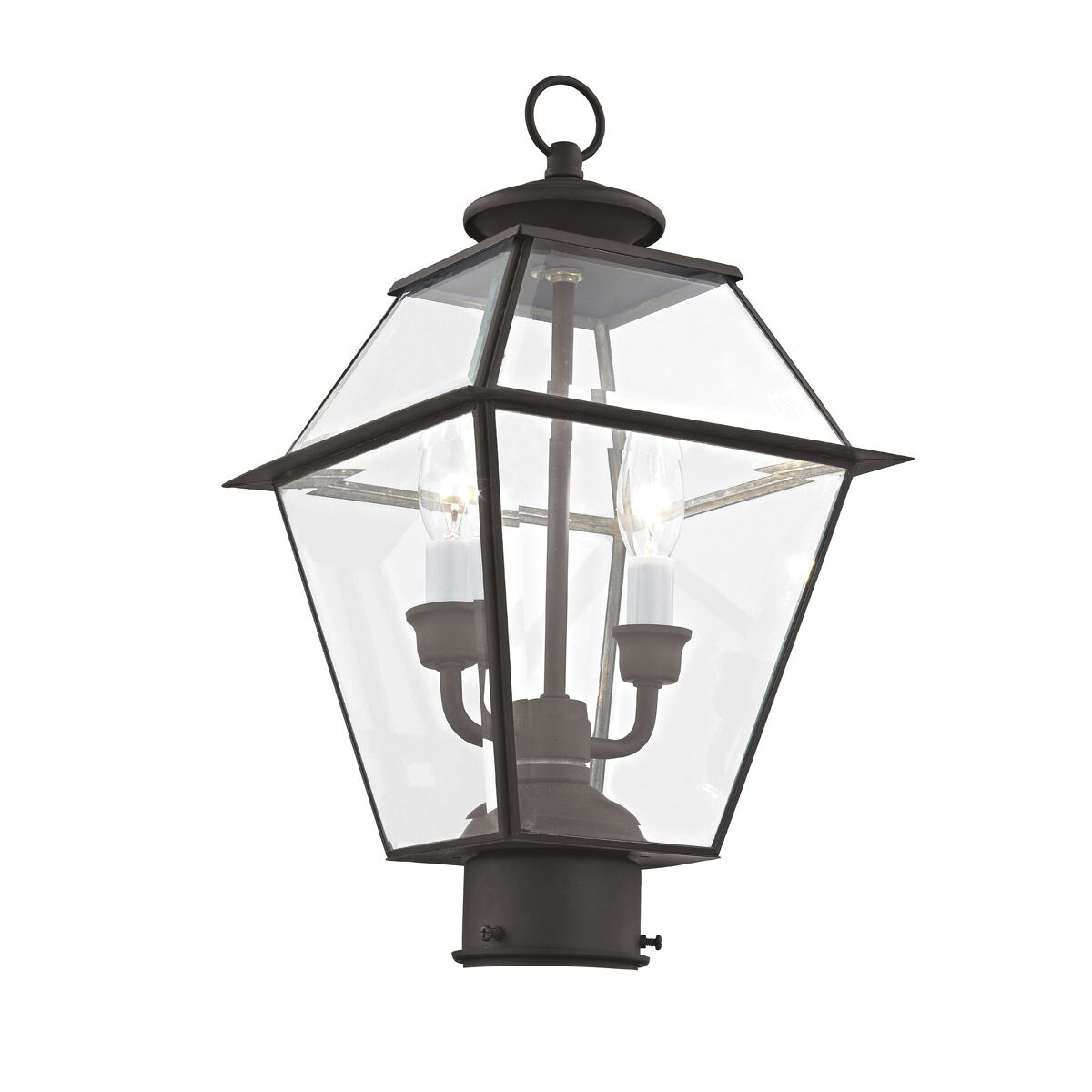 Westover 2 Light 17 inch Bronze Outdoor Post Top Lantern