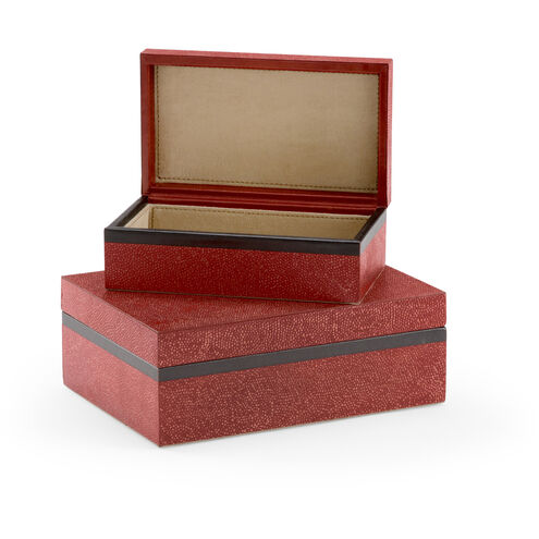 Wildwood 9 inch Red/Black Boxes, Set of 2