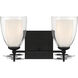 Elowen 2 Light 13.25 inch Dark Matte Black Vanity Wall Light