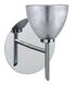 Divi LED 5 inch Chrome Mini Sconce Wall Light in Silver Foil Glass