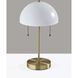 Bowie 18 inch 40.00 watt Antique Brass and White Table Lamp Portable Light