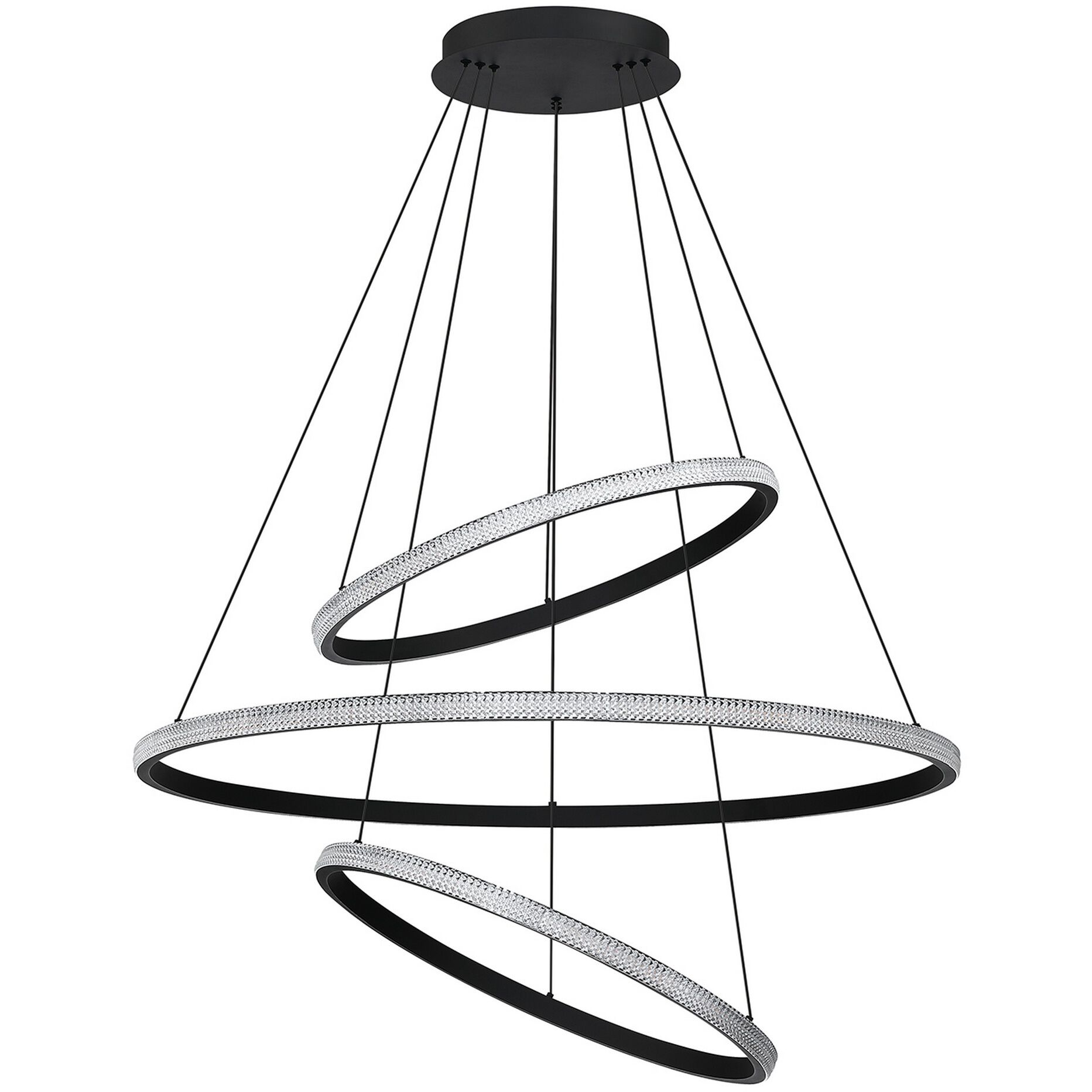 Prado 3 Light 40 inch Black Pendant Ceiling Light