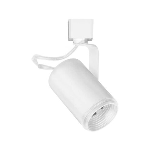 H-Type 1 Light 120V White Mini Track Head Ceiling Light, Flat Back