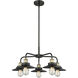 Ballston Urban 5 Light 26 inch Black Antique Brass Chandelier Ceiling Light