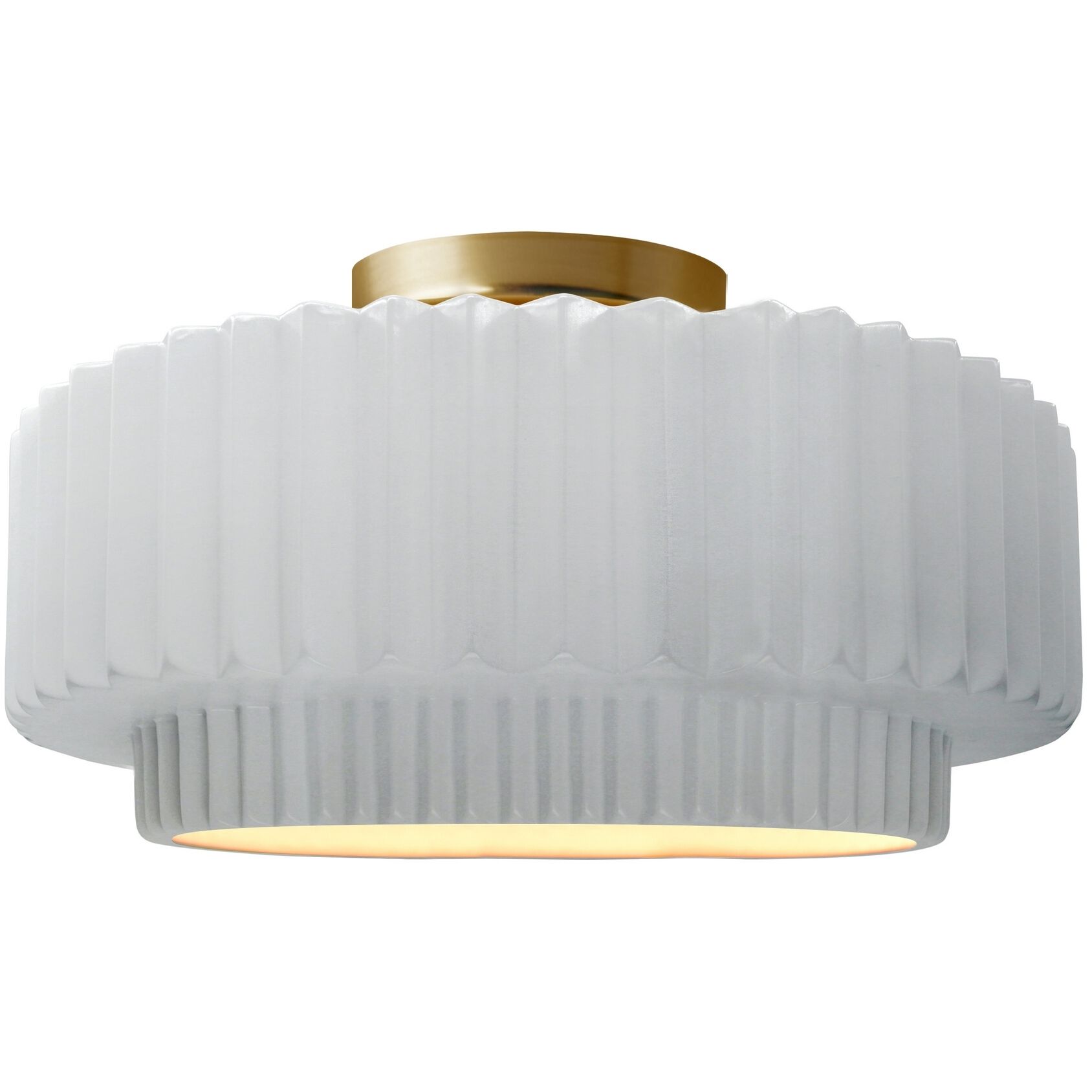 Radiance Collection - Pleated Tier Semi-Flush Ceiling Light, Form+Finish+Function