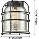 Franklin Restoration Small Bell Cage LED 5 inch Black Antique Brass Semi-Flush Mount Ceiling Light in Matte White Glass, Franklin Restoration