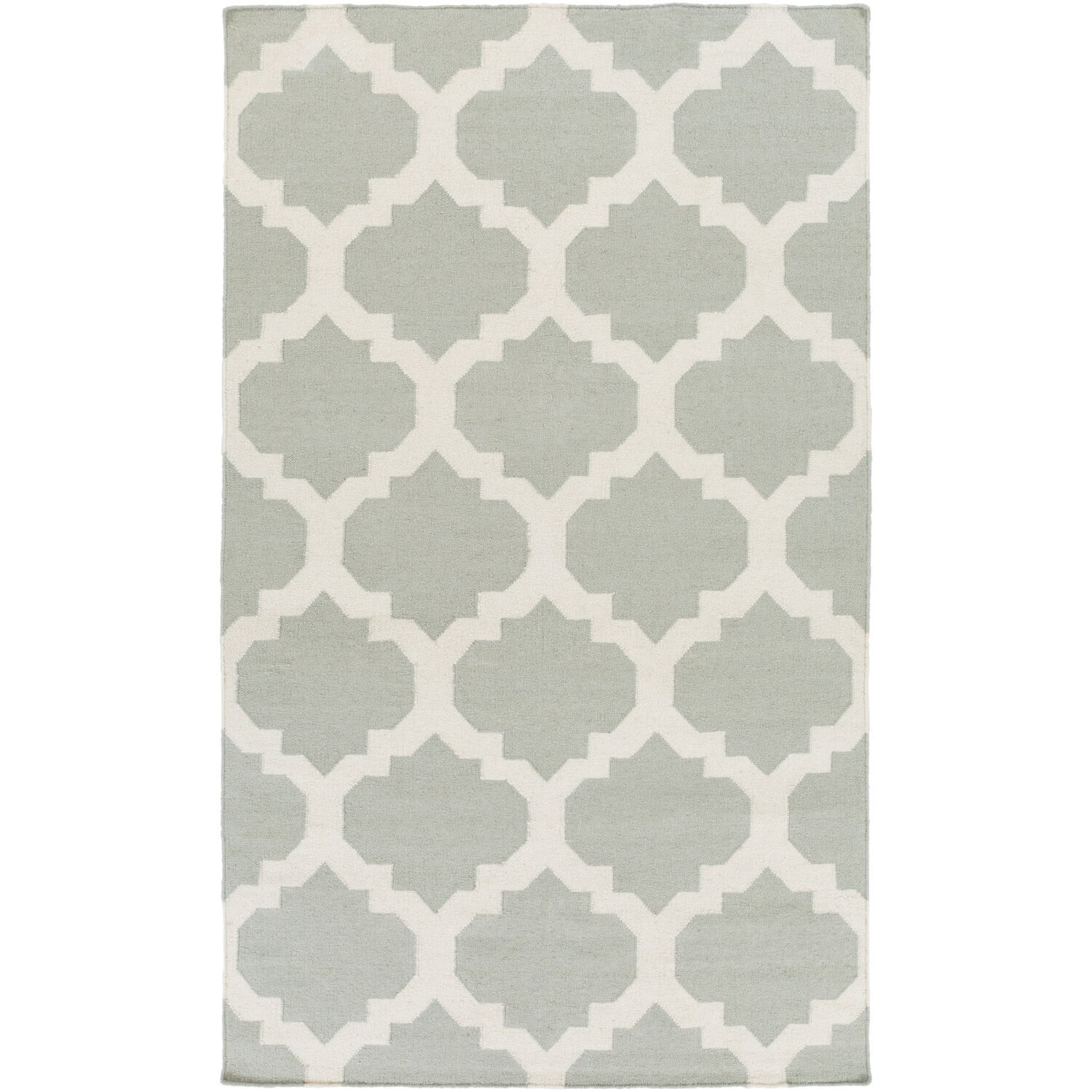 York Medium Gray/Cream/Light Gray/Ivory Handmade Rug