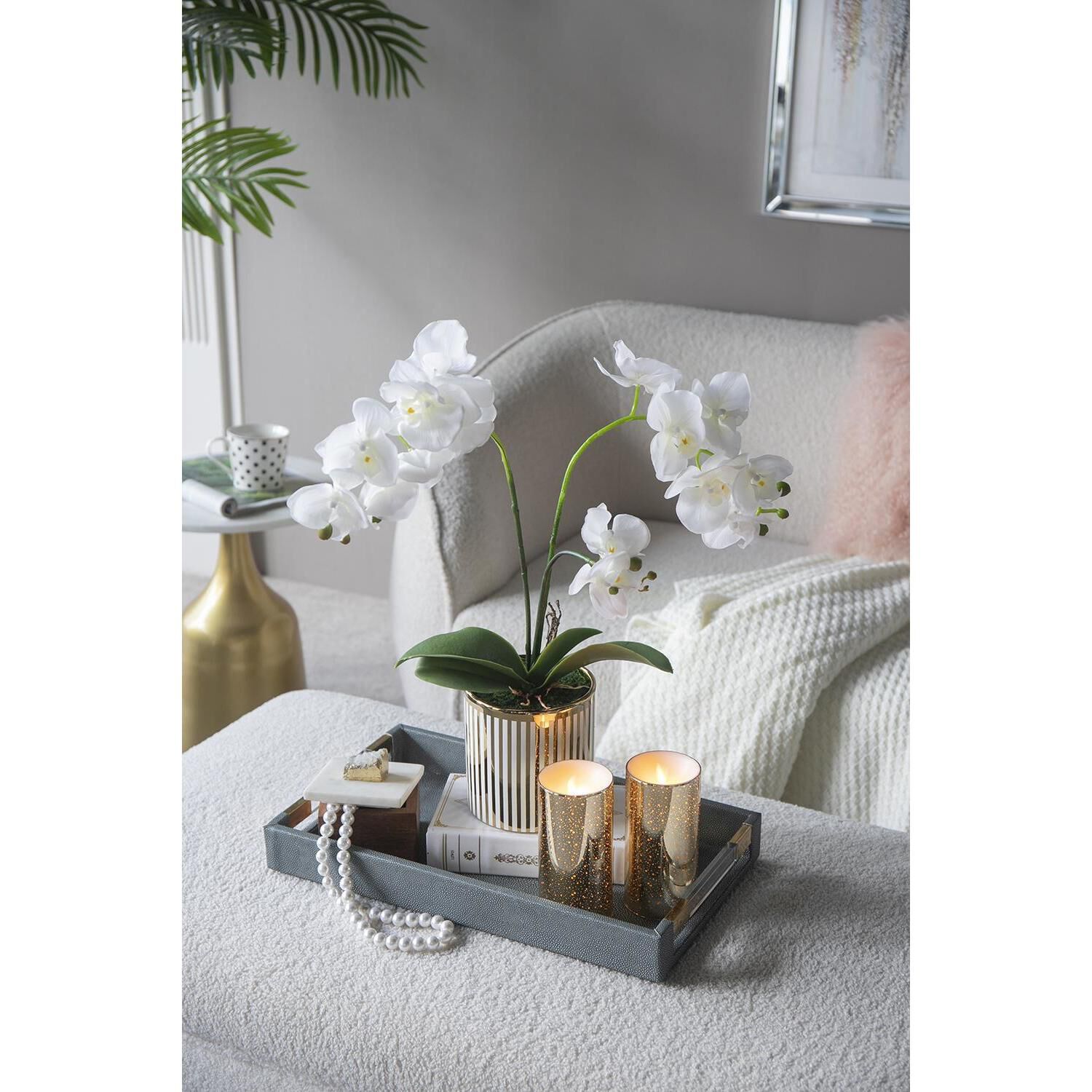 Speckled 6 X 3 inch LED Candle