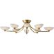 Zamora 8 Light 42 inch Antique Brass Flush Mount Ceiling Light
