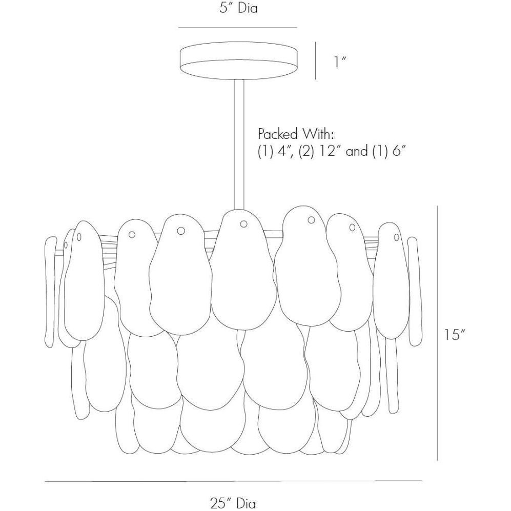 Leon 3 Light 25 inch Antique Brass Chandelier Ceiling Light