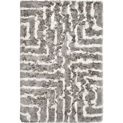 Corsair 120 X 96 inch Charcoal/Cream Handmade Rug in 8 x 10, Rectangle