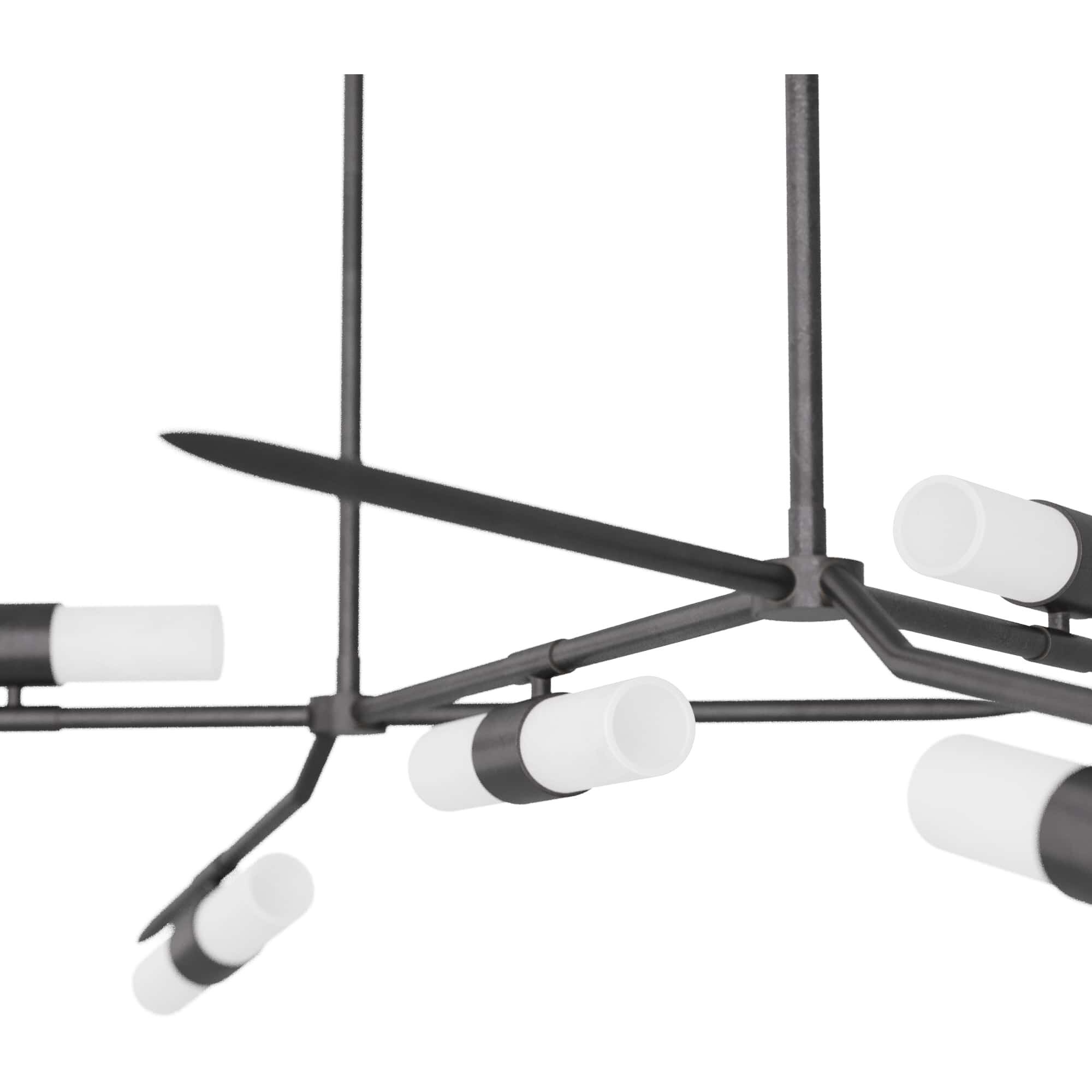 Travis 8 Light 62 inch English Bronze Linear Chandelier Ceiling Light